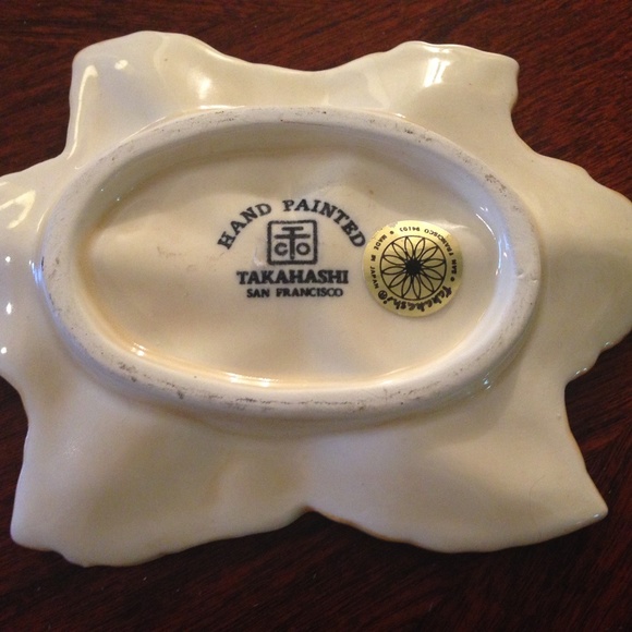 Takahasi Leaf and Flower Dish Mini Dish Decor Ring Dish Incense dish Japanese - Picture 2 of 2